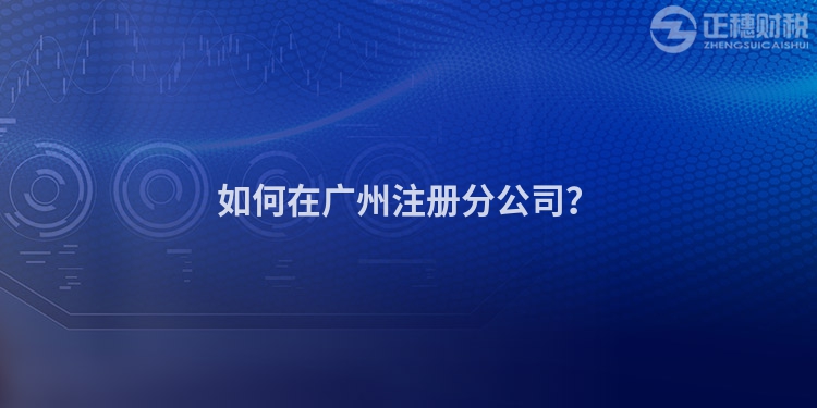 如何在广州注册分公司？