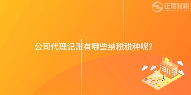 公司代理记账有哪些纳税税种呢？