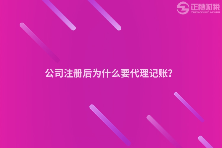 公司注册后为什么要代理记账？